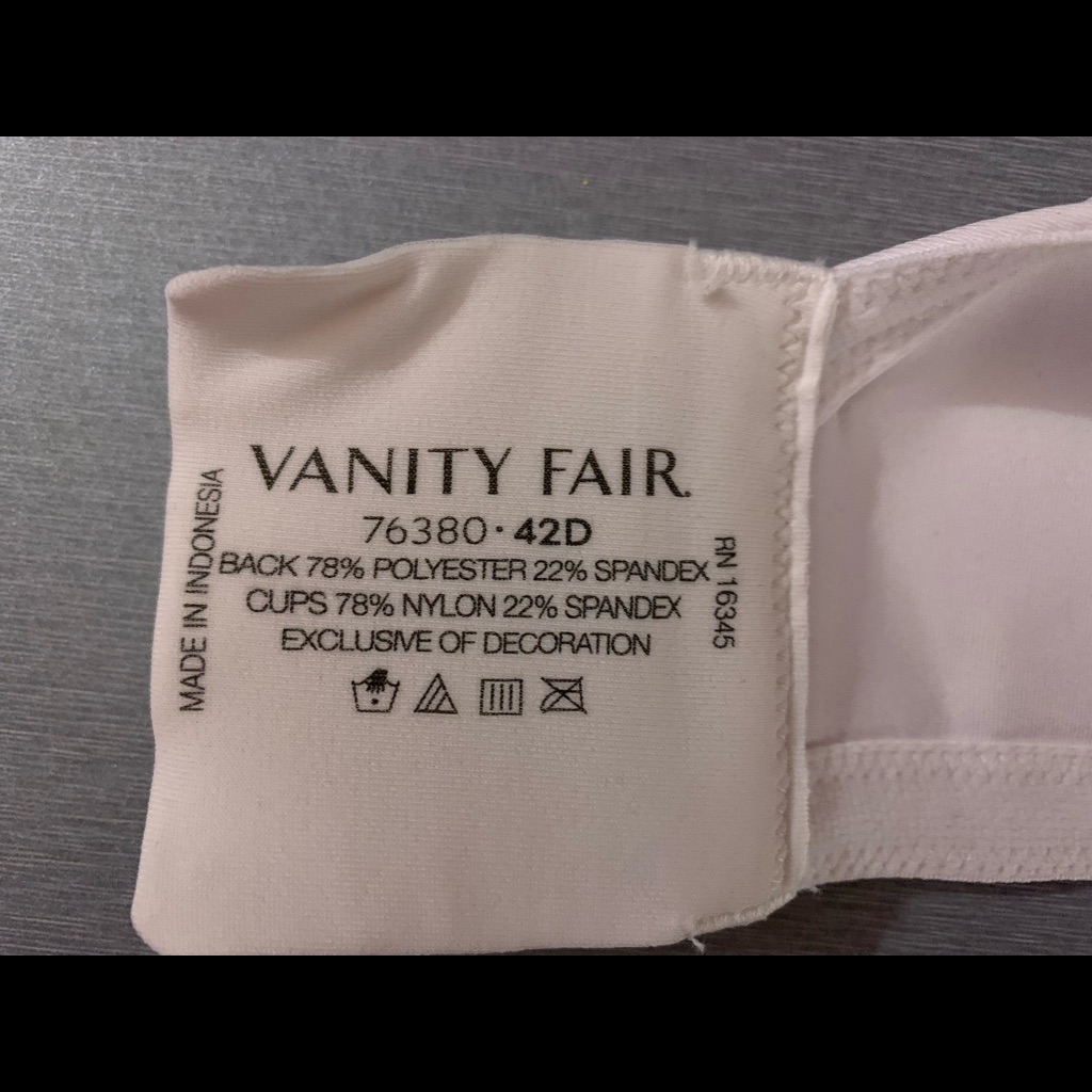 Brand New Without Tags Vanity Fair White Bra